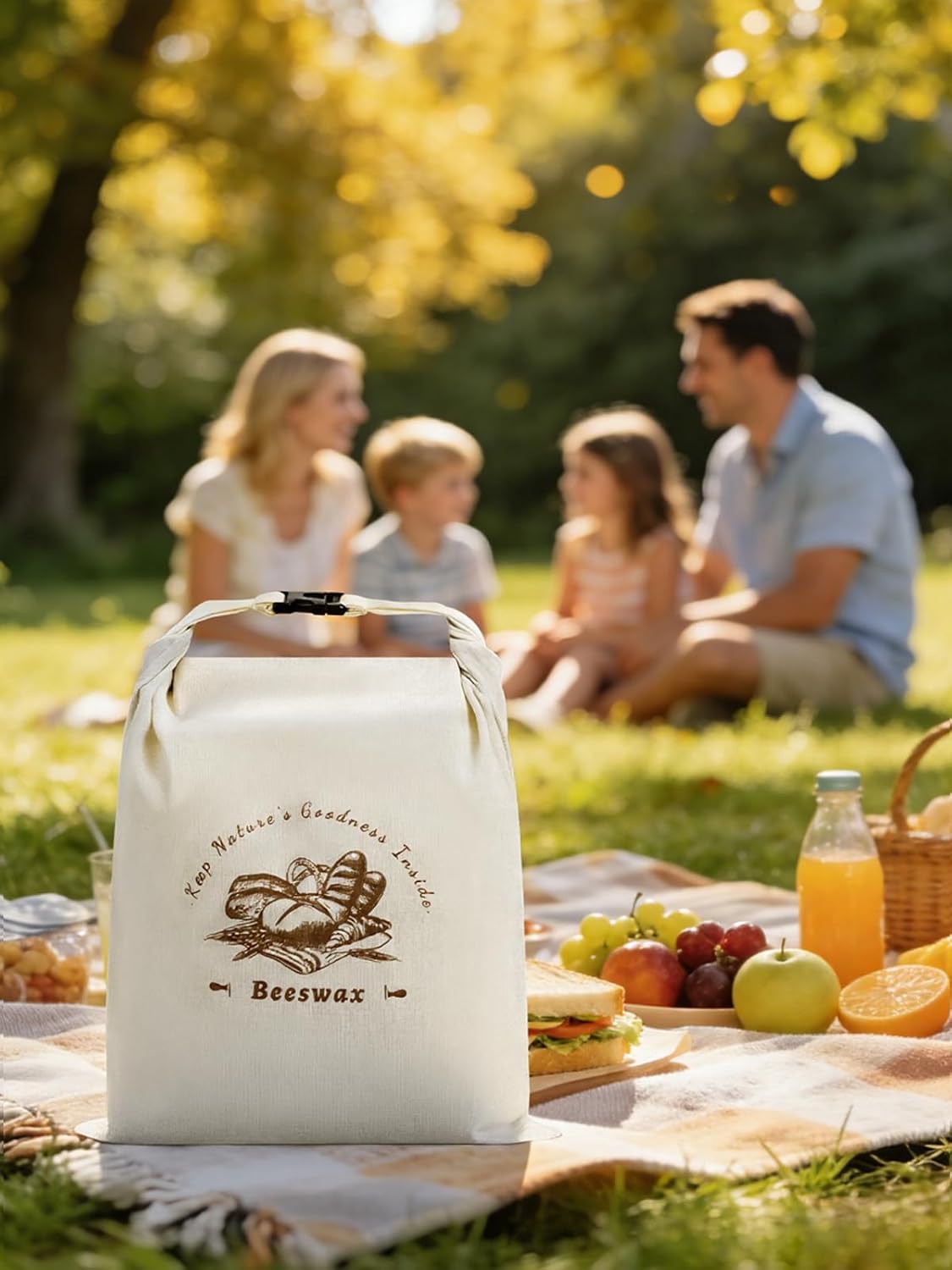 Kinver BeeFresh™️ Premium-Brotbeutel aus Baumwolle und Bienenwachs